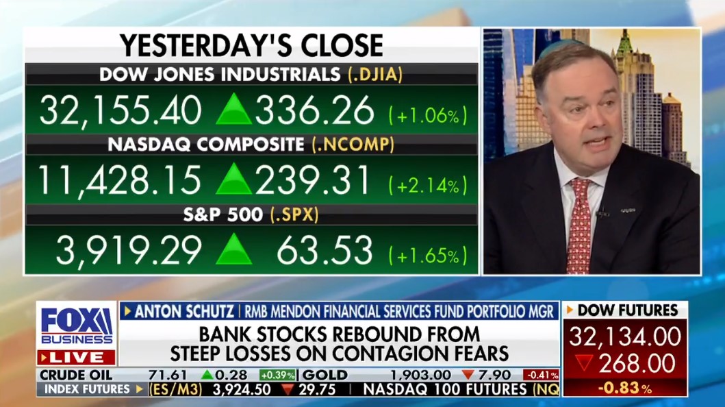 Anton Schutz on Fox Business | RMB Funds